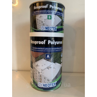 Гідроізоляції покрівлі полісечовина холодна Neotex Neoproof Polyurea R (А+В) 1 кг біла