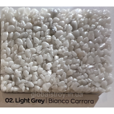 Мармурова крихта 2-4 мм кам“яний килим ISOMAT Naturale Colored Stones  BIANCO CARRARA 25 кг суха