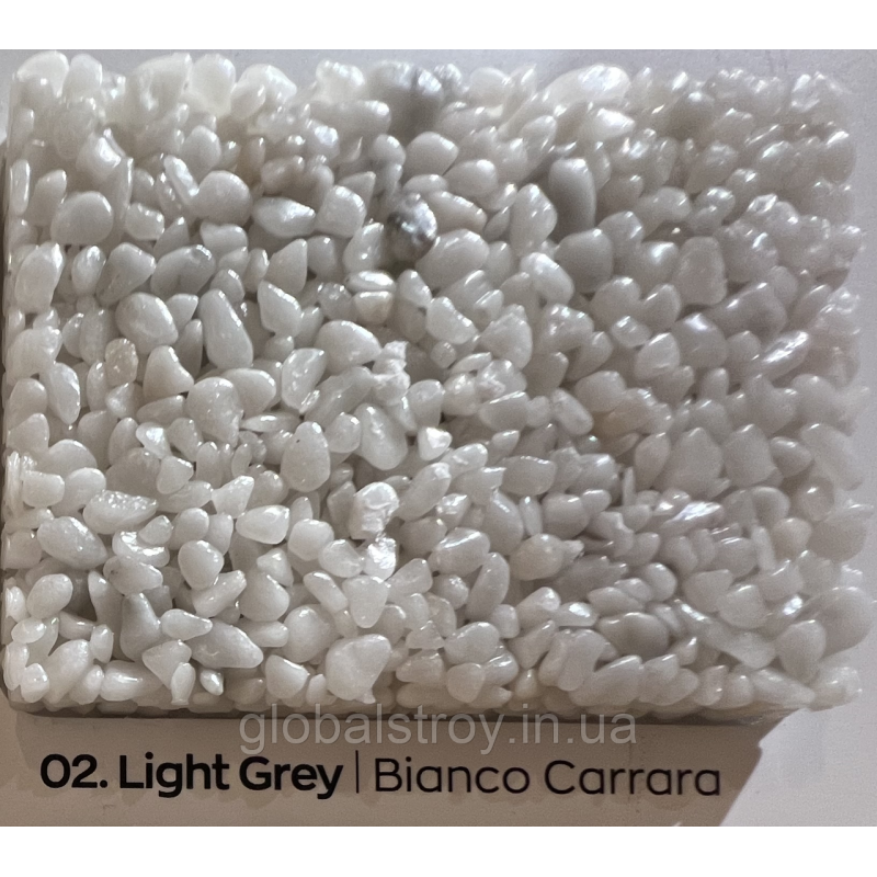 Мармурова крихта 2-4 мм кам“яний килим ISOMAT Naturale Colored Stones  BIANCO CARRARA 25 кг суха