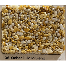 Мармурова крихта 2-4 мм кам“яний килим ISOMAT Naturale Colored Stones GIALLO SIENA 25 кг суха