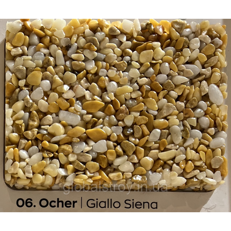 Мармурова крихта 2-4 мм кам“яний килим ISOMAT Naturale Colored Stones GIALLO SIENA 25 кг суха