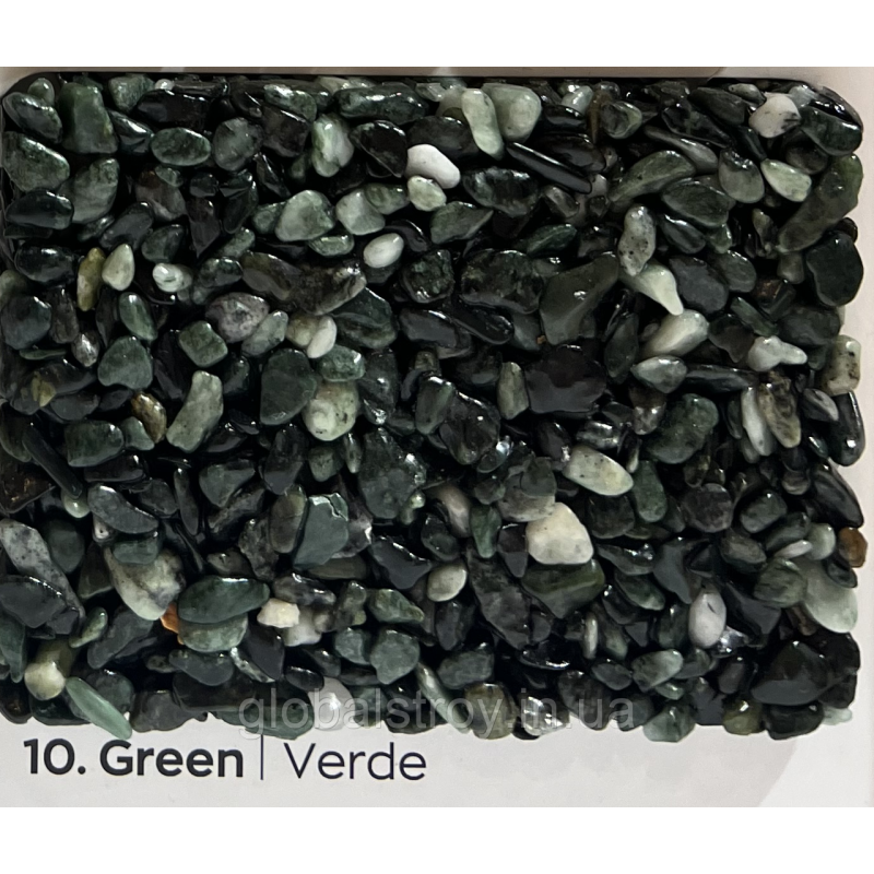 Мармурова крихта 2-4 мм кам“яний килим ISOMAT Naturale Colored Stones VERDE 25 кг суха