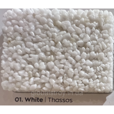 Мармурова крихта 2-4 мм кам“яний килим ISOMAT Naturale Colored Stones Tassos 25 кг суха