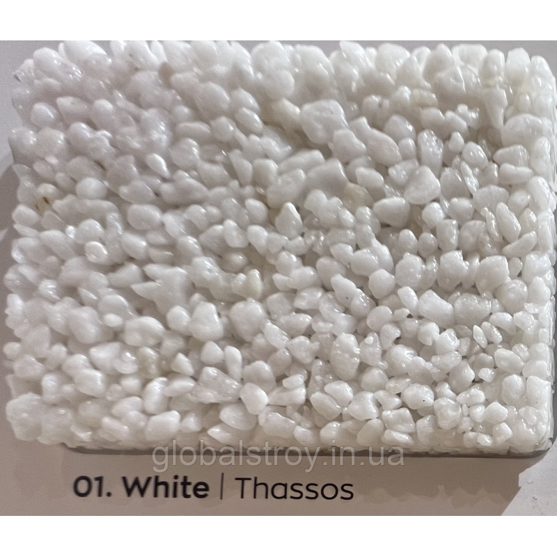 Мармурова крихта 2-4 мм кам“яний килим ISOMAT Naturale Colored Stones Tassos 25 кг суха