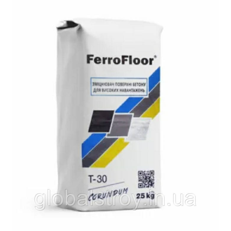 Корундовий топінг для промислових підлог Ferrofloor Т30, 10 мішків по 25 кг сірий